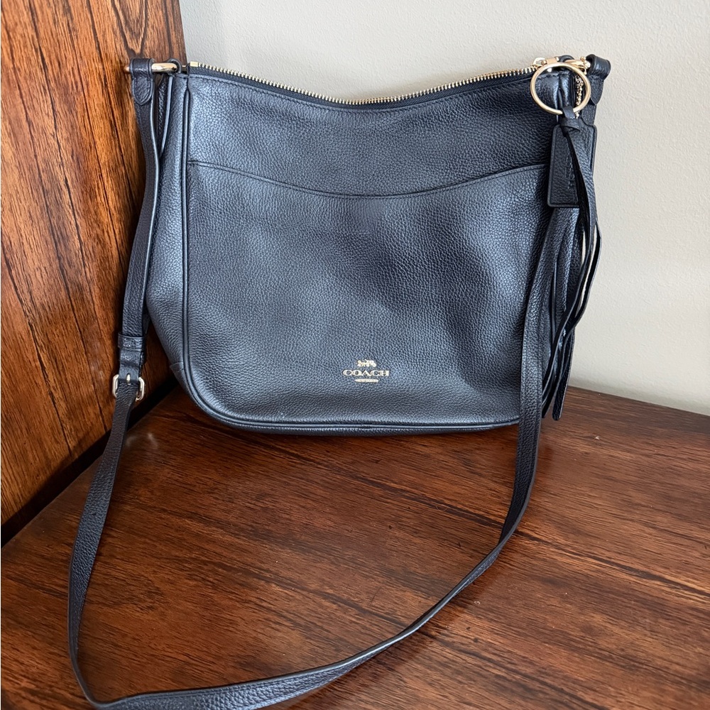 Coach Black Leather Crossbody Bag